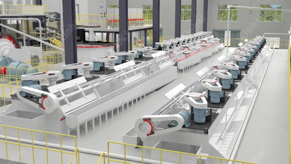 Flotation workshop of a mineral processing plant