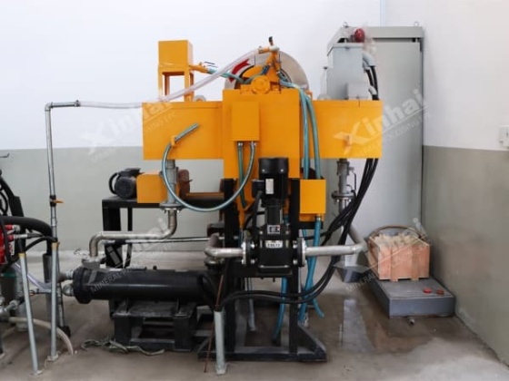 Bench magnetic-separation test for iron recovery