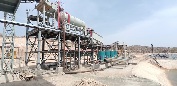 Washing circuit operating at an alluvial gold site