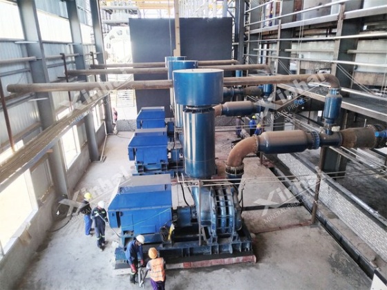Flotation cells during maintenance at the lithium plant