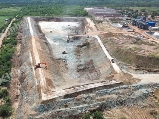 Lining works under way at a tailings storage facility